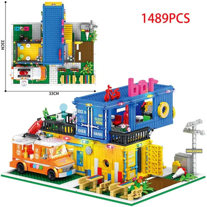 JuHang MOC Building Block Set: Experts Container Bar, Model 86016