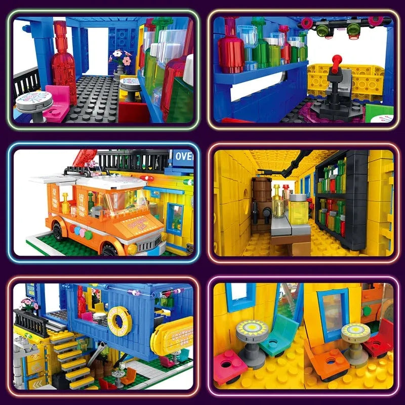 JuHang MOC Building Block Set: Experts Container Bar, Model 86016