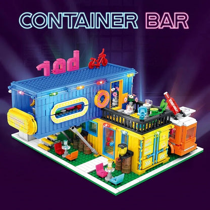 JuHang MOC Building Block Set: Experts Container Bar, Model 86016