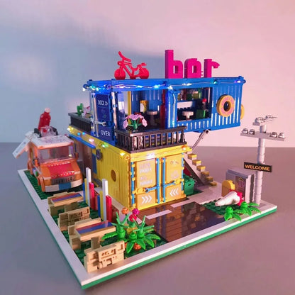 JuHang MOC Building Block Set: Experts Container Bar, Model 86016