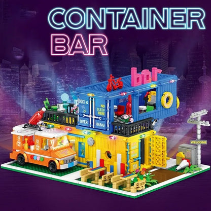 JuHang MOC Building Block Set: Experts Container Bar, Model 86016