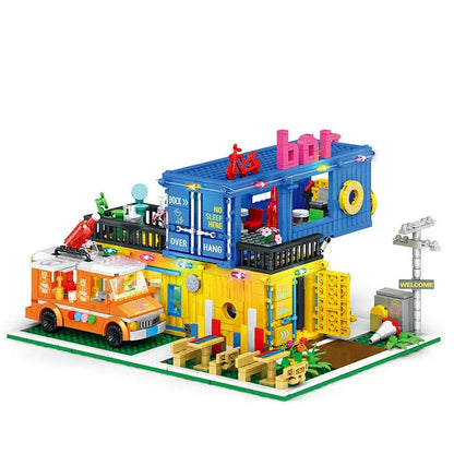 JuHang MOC Building Block Set: Experts Container Bar, Model 86016