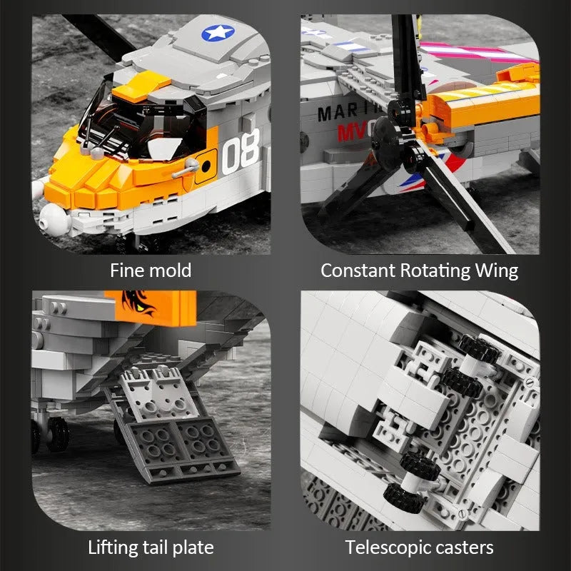 JuHang MOC Building Block Set: Boeing Bell Osprey V22 88007