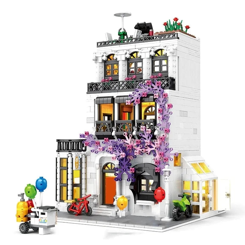 JuHang MOC Building Block Set: European City Garden Flower House, Model 86012