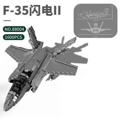 JuHang MOC Building Block Set: Aircraft F-35 Lightning Stealth Jet, Model 88004