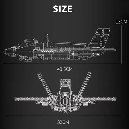 JuHang MOC Building Block Set: Aircraft F-35 Lightning Stealth Jet, Model 88004