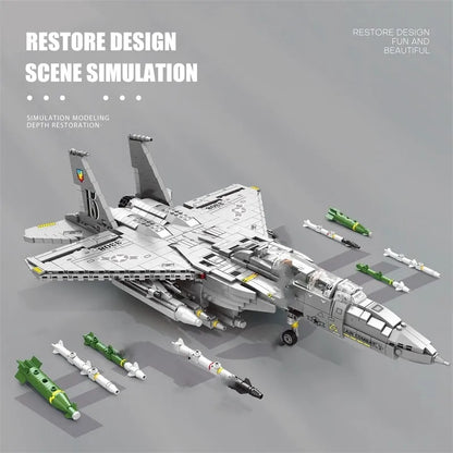 JuHang MOC Building Block Set: Aircraft F15E Jet Fighter Plane, Model 88020