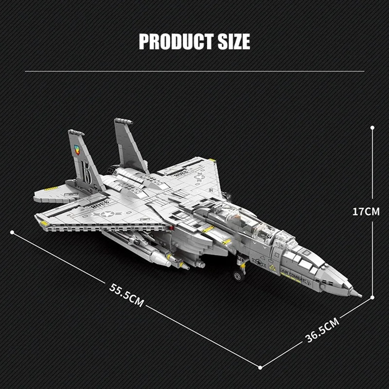 JuHang MOC Building Block Set: Aircraft F15E Jet Fighter Plane, Model 88020