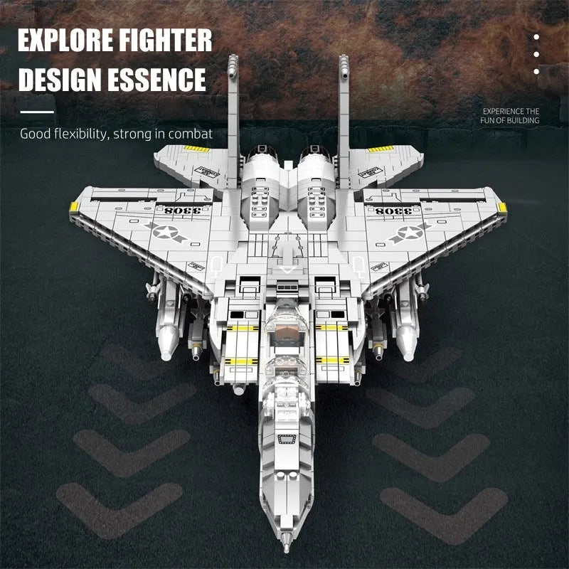 JuHang MOC Building Block Set: Aircraft F15E Jet Fighter Plane, Model 88020