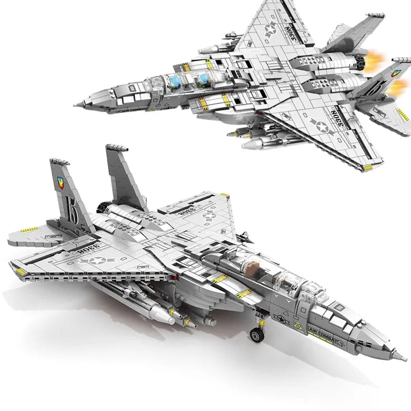 JuHang MOC Building Block Set: Aircraft F15E Jet Fighter Plane, Model 88020