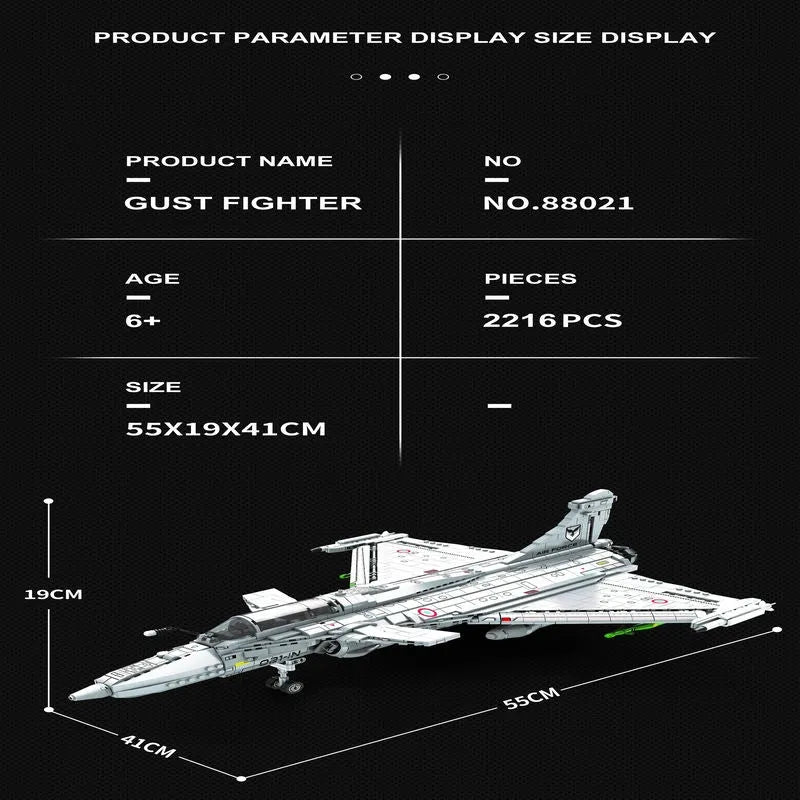JuHang MOC Building Block Set: Aircraft F15E Jet Fighter Plane, Model 88020