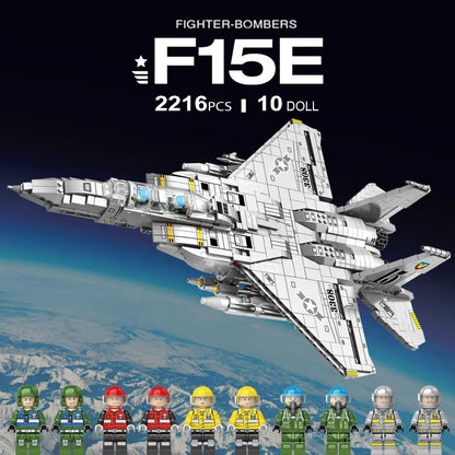 JuHang MOC Building Block Set: Aircraft F15E Jet Fighter Plane, Model 88020