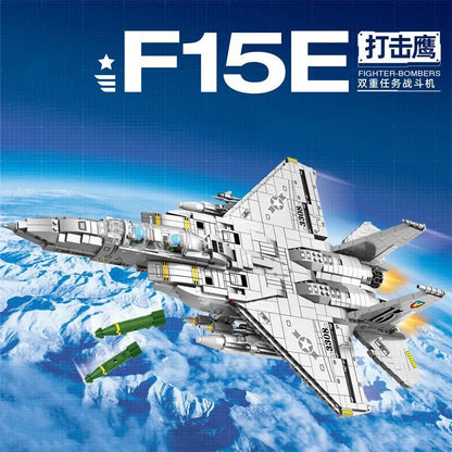 JuHang MOC Building Block Set: Aircraft F15E Jet Fighter Plane, Model 88020