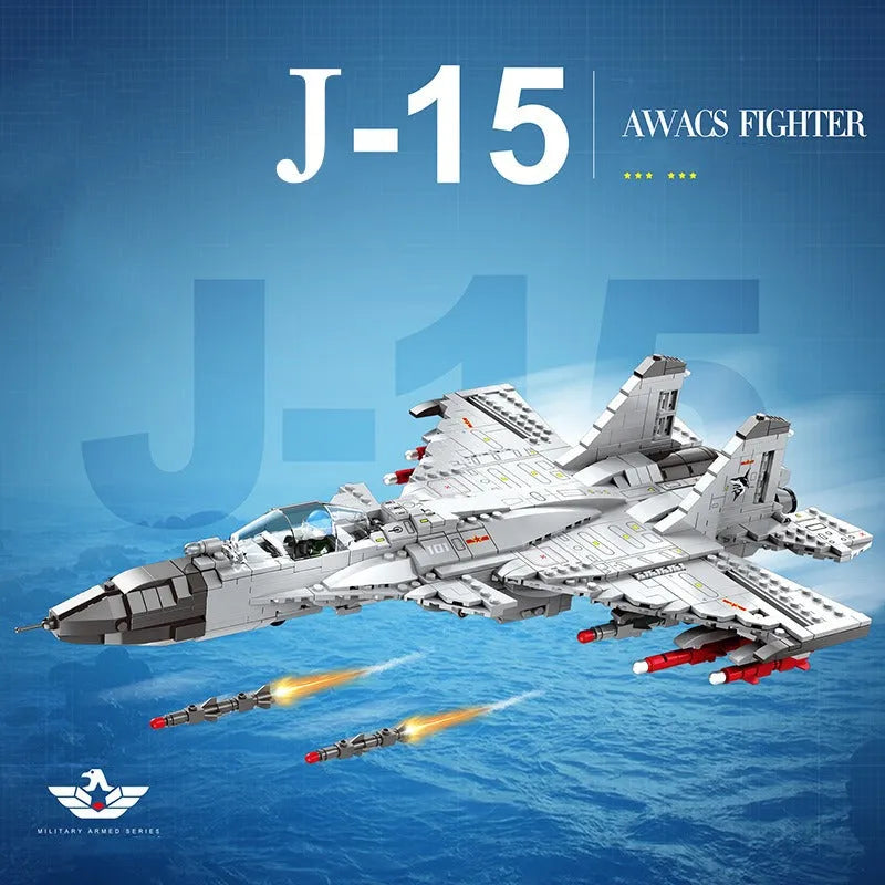 JuHang MOC Building Block Set: Aircraft J-15 Fighter Jet, Model 88014