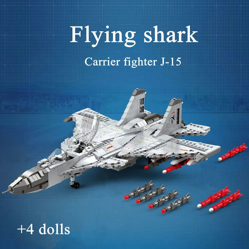 JuHang MOC Building Block Set: Aircraft J-15 Fighter Jet, Model 88014
