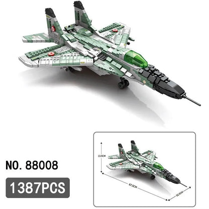 JuHang MOC Building Block Set: Aircraft MIG 29 Fighter Jet Plane