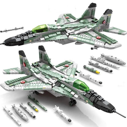 JuHang MOC Building Block Set: Aircraft MIG 29 Fighter Jet Plane
