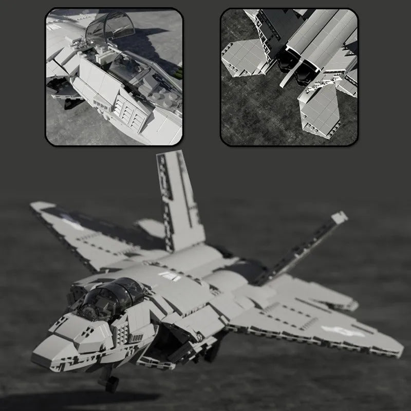 JuHang MOC Building Block Set: F-22 Raptor Stealth Aircraft, Model 88003