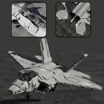 JuHang MOC Building Block Set: F-22 Raptor Stealth Aircraft, Model 88003