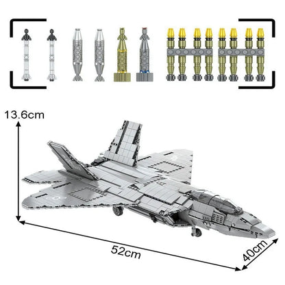 JuHang MOC Building Block Set: F-22 Raptor Stealth Aircraft, Model 88003