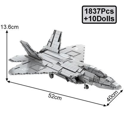 JuHang MOC Building Block Set: F-22 Raptor Stealth Aircraft, Model 88003