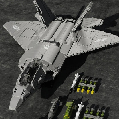 JuHang MOC Building Block Set: F-22 Raptor Stealth Aircraft, Model 88003