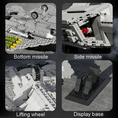 JuHang MOC Building Block Set: F-22 Raptor Stealth Aircraft, Model 88003
