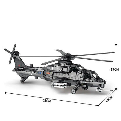 JuHang MOC Building Block Set: WZ-10 Gunship Attack Helicopter, Model 88019