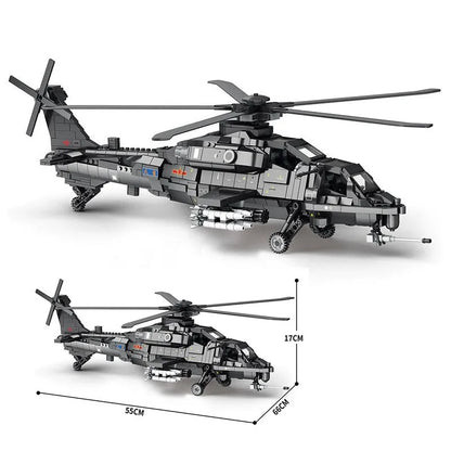 JuHang MOC Building Block Set: WZ-10 Gunship Attack Helicopter, Model 88019