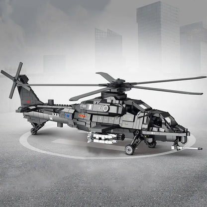 JuHang MOC Building Block Set: WZ-10 Gunship Attack Helicopter, Model 88019