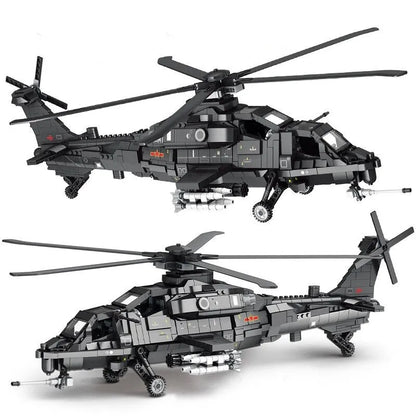 JuHang MOC Building Block Set: WZ-10 Gunship Attack Helicopter, Model 88019