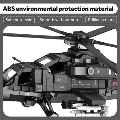 JuHang MOC Building Block Set: WZ-10 Gunship Attack Helicopter, Model 88019