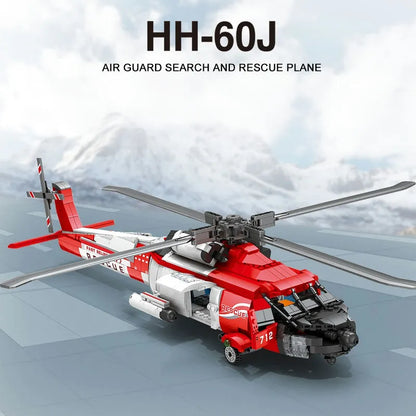 JuHang Building Block Set: HH-60J Search And Rescue Helicopter, Model 88012