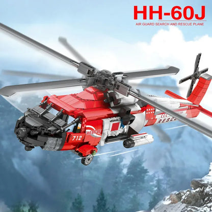 JuHang Building Block Set: HH-60J Search And Rescue Helicopter, Model 88012