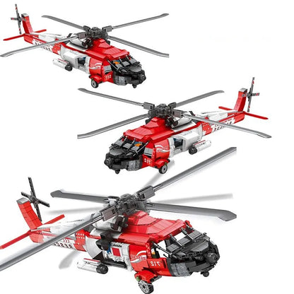 JuHang Building Block Set: HH-60J Search And Rescue Helicopter, Model 88012