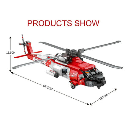 JuHang Building Block Set: HH-60J Search And Rescue Helicopter, Model 88012