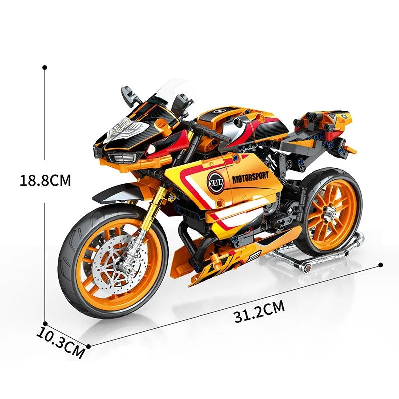 JuHang MOC Building Block Set: Bike BMW HP2 Racing Motorcycle 82002