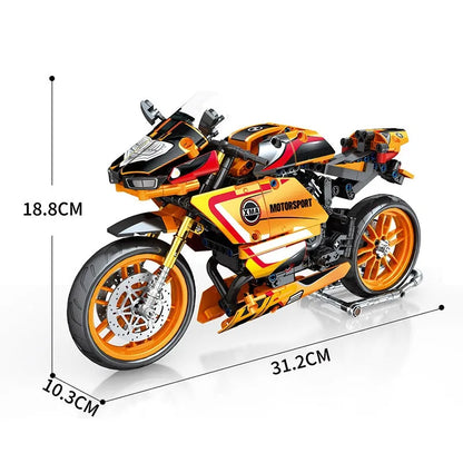 JuHang MOC Building Block Set: Bike BMW HP2 Racing Motorcycle 82002