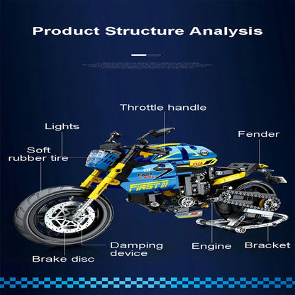JuHang MOC Building Block Set: Bikes BMW G310R Racing Motorcycle 82001