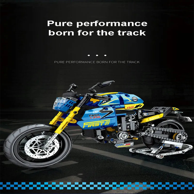 JuHang MOC Building Block Set: Bikes BMW G310R Racing Motorcycle 82001