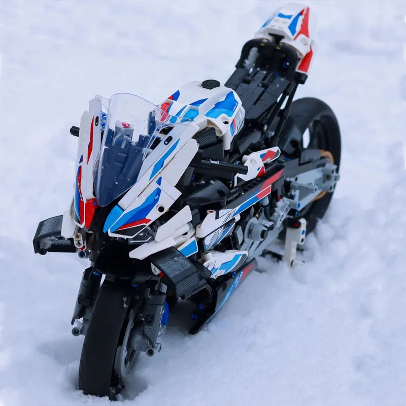 JuHang MOC Building Block Set: BMW M1000RR Racing Motorcycle BM001, Model BM001 / A2188