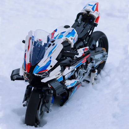 JuHang MOC Building Block Set: BMW M1000RR Racing Motorcycle BM001, Model BM001 / A2188