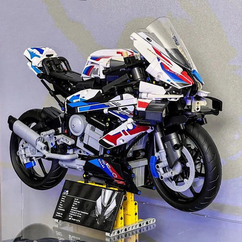 JuHang MOC Building Block Set: BMW M1000RR Racing Motorcycle BM001, Model BM001 / A2188