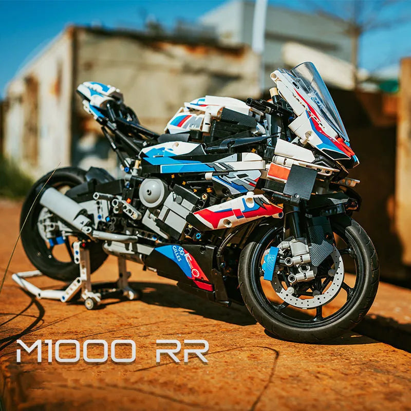 JuHang MOC Building Block Set: BMW M1000RR Racing Motorcycle BM001, Model BM001 / A2188