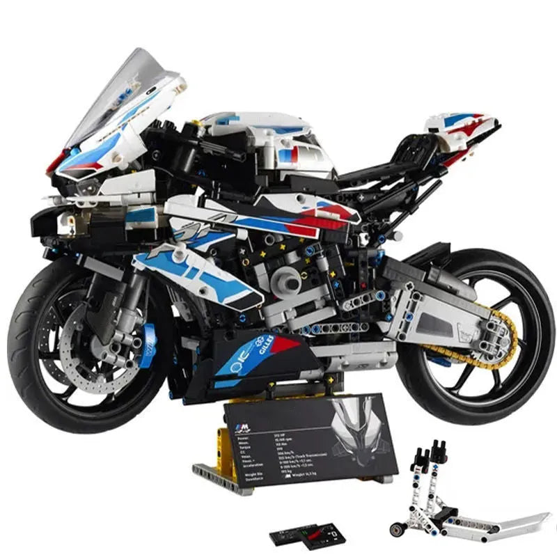 JuHang MOC Building Block Set: BMW M1000RR Racing Motorcycle BM001, Model BM001 / A2188