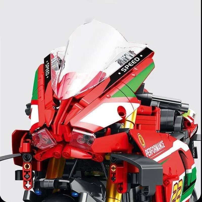 JuHang MOC Building Block Set: Ducati V4R Sport Motorcycle 85004