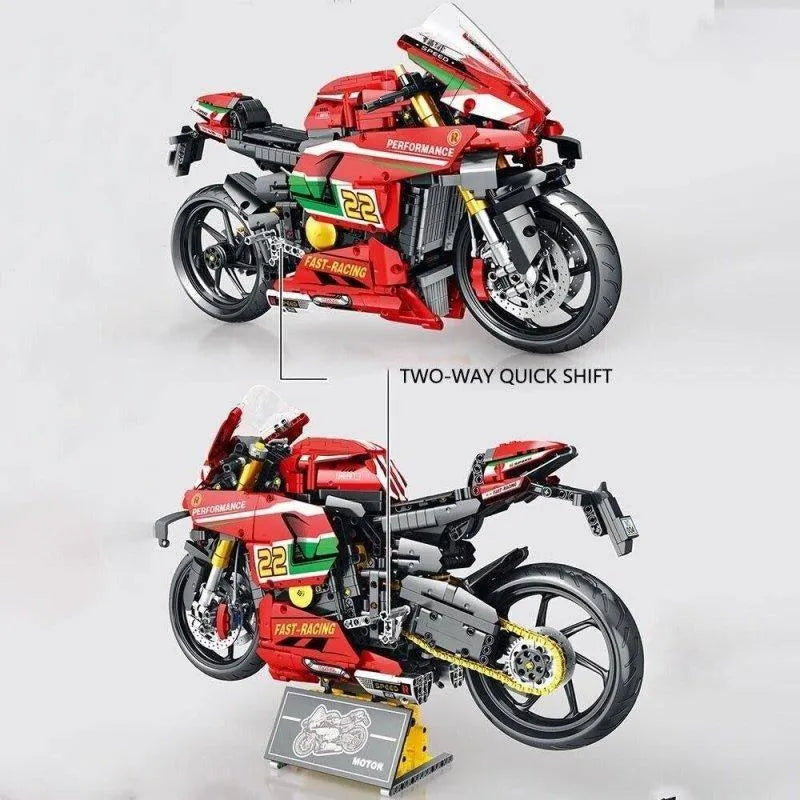 JuHang MOC Building Block Set: Ducati V4R Sport Motorcycle 85004