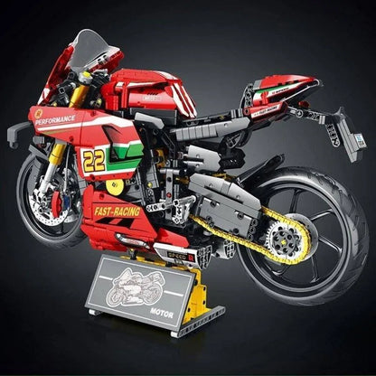 JuHang MOC Building Block Set: Ducati V4R Sport Motorcycle 85004