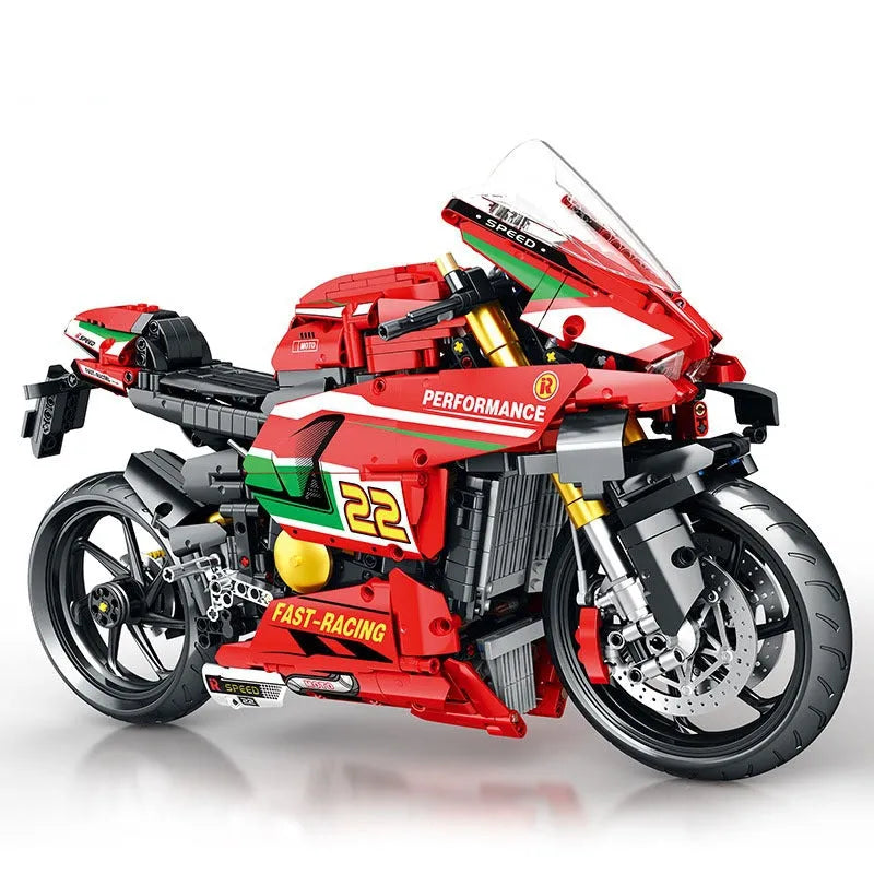 JuHang MOC Building Block Set: Ducati V4R Sport Motorcycle 85004