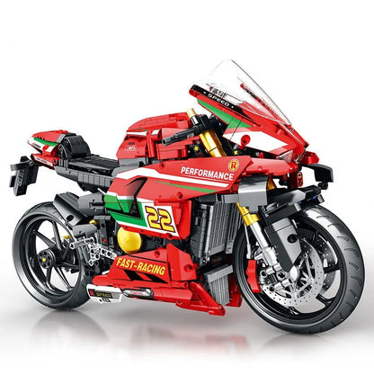 JuHang MOC Building Block Set: Ducati V4R Sport Motorcycle 85004